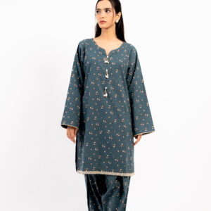 Dusty Teal Floral 2PC